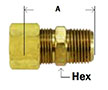Compression Tank Adapter Drilled Thru - No Stop - Diagram